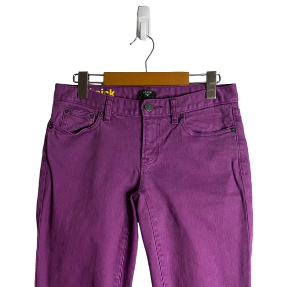 J. Crew Women's Purple Mid-Rise Toothpick Denim Jeans - Picture 2 of 6